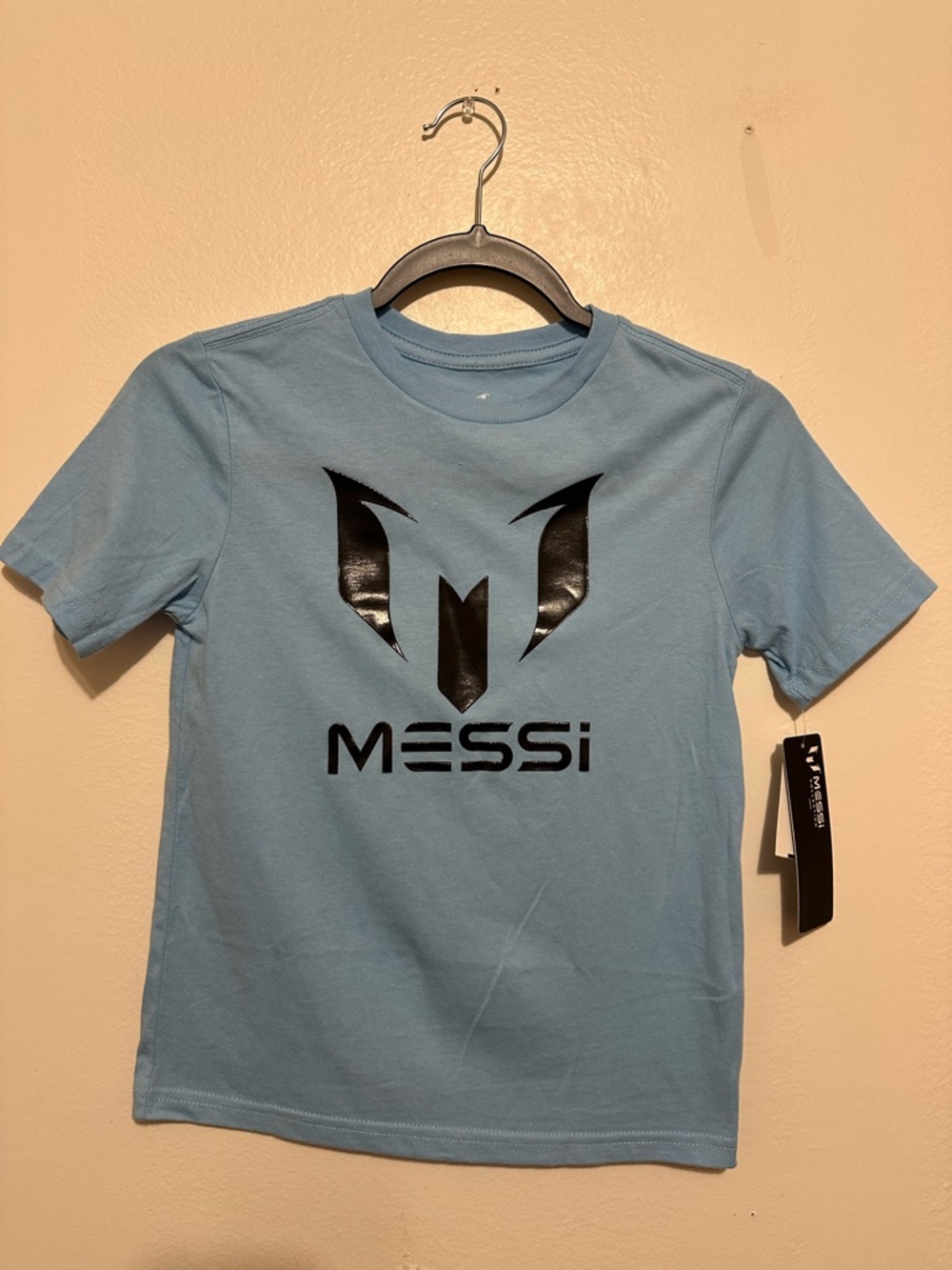 Messi Collection Kids Blue Soccer T-Shirt Logo